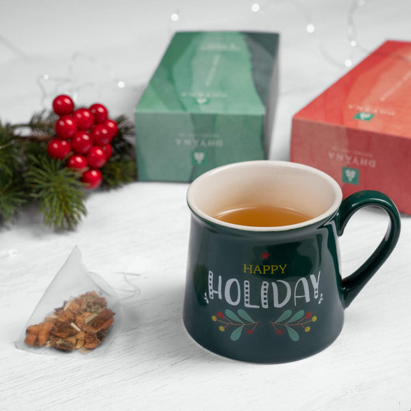 Box Natale Tisane e Mug Verde - Dhyāna Natural Leaf Tea