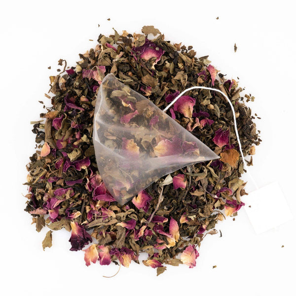 Tulsi Rose Green Tea - Dhyāna Natural Leaf Tea