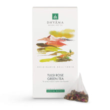 Carica l'immagine nel visualizzatore di Gallery, Tulsi Rose Green Tea - Dhyāna Natural Leaf Tea