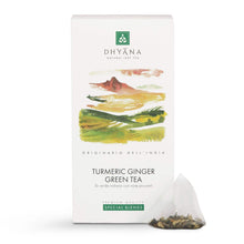 Carica l'immagine nel visualizzatore di Gallery, Turmeric Ginger Green Tea - Dhyāna Natural Leaf Tea