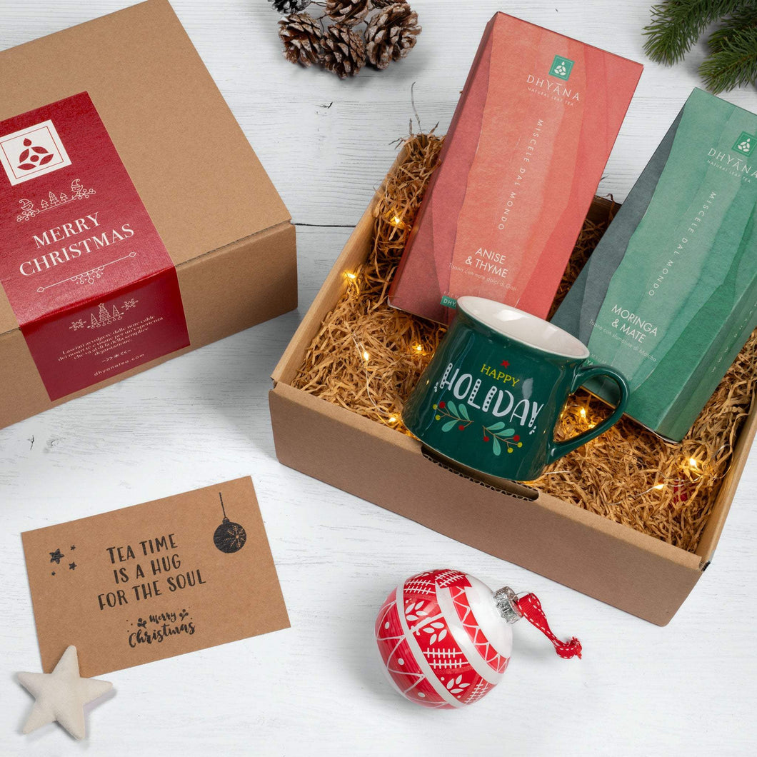 Box Natale Tisane e Mug Verde - Dhyāna Natural Leaf Tea