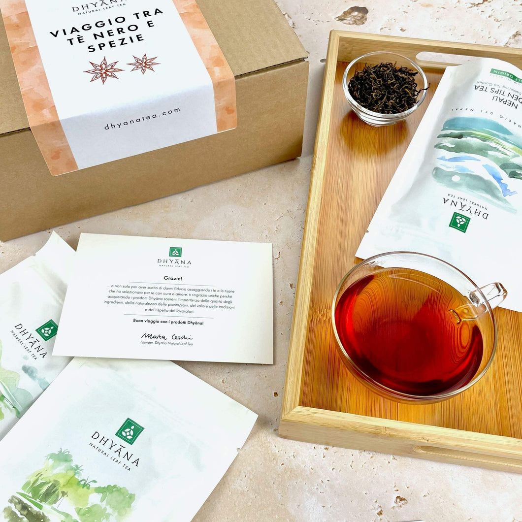 Box Viaggio tra Tè Nero e Spezie - Dhyāna Natural Leaf Tea